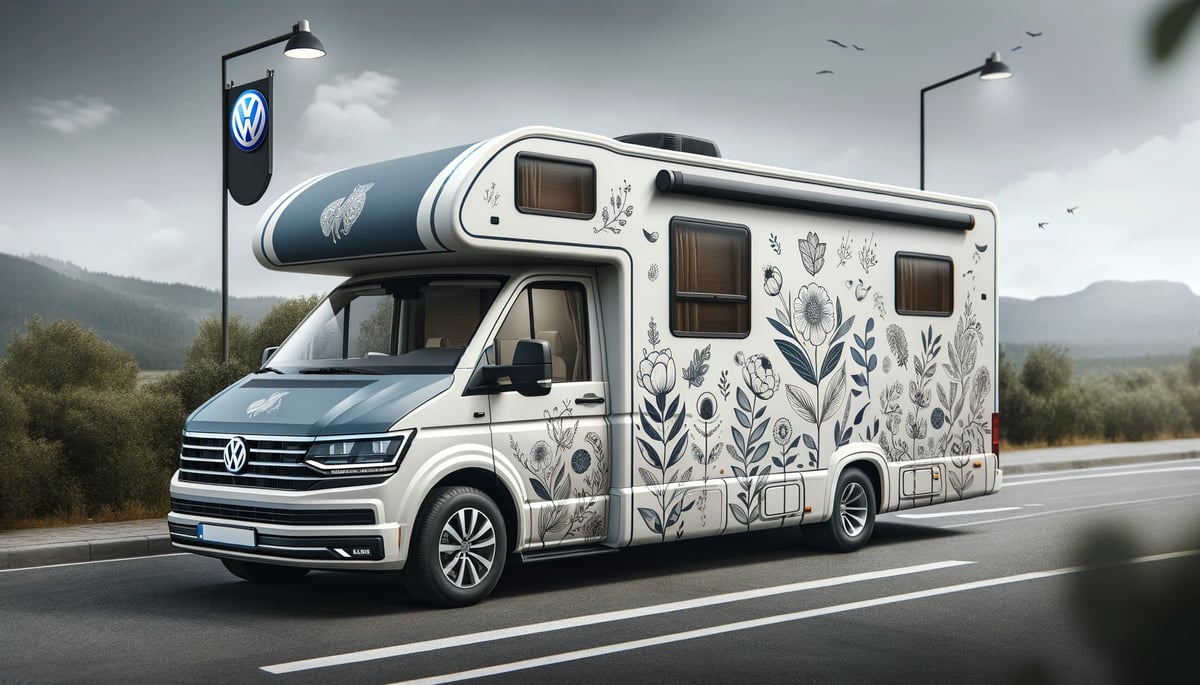 DALL·E 2024-02-06 17.29.51 - Create a wrap design on the motorhome that reflects the aesthetic of a 45-year-old Swedish woman, incorporating elements of Scandinavian design such a